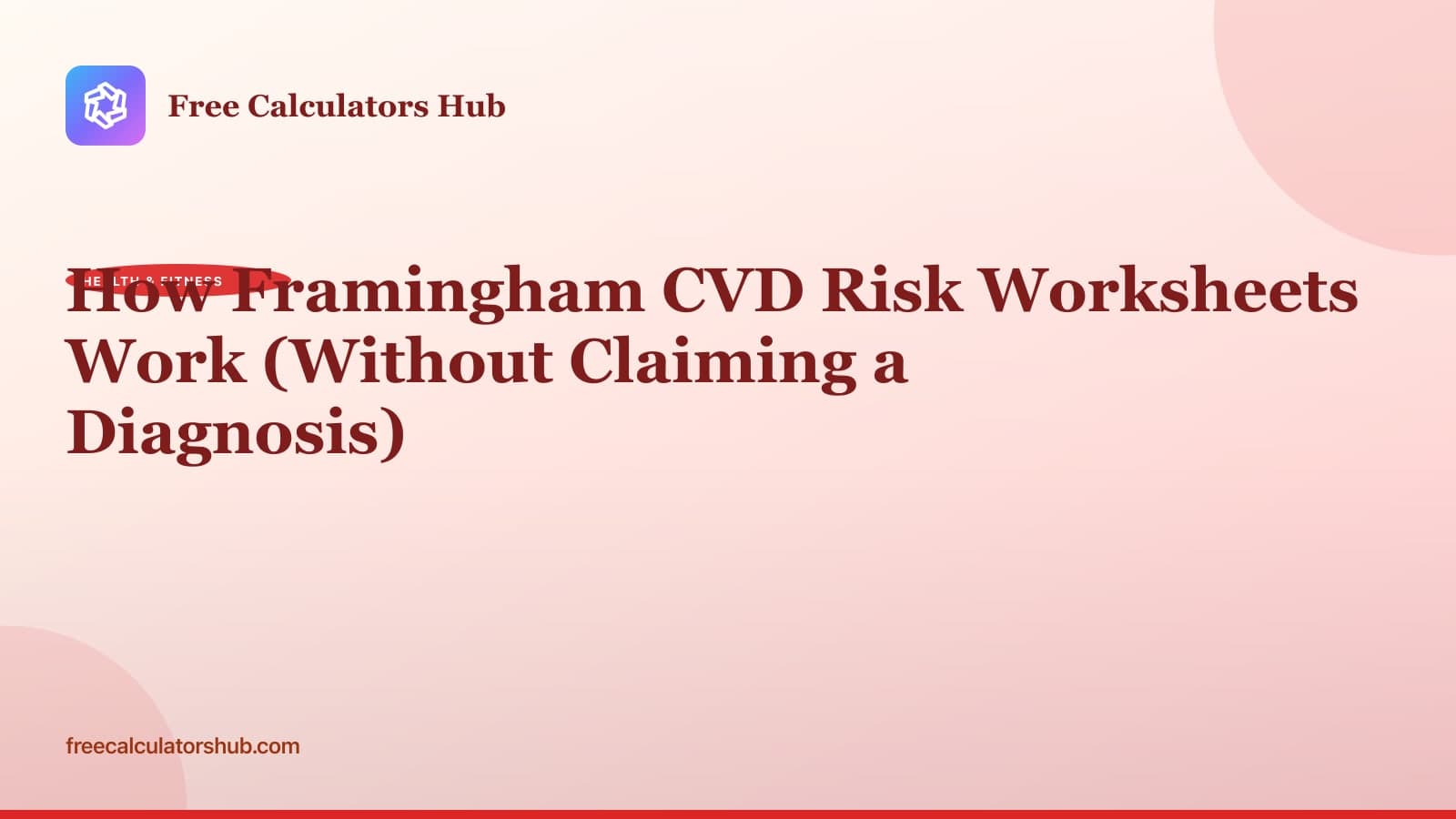 How Framingham CVD Risk Worksheets Work