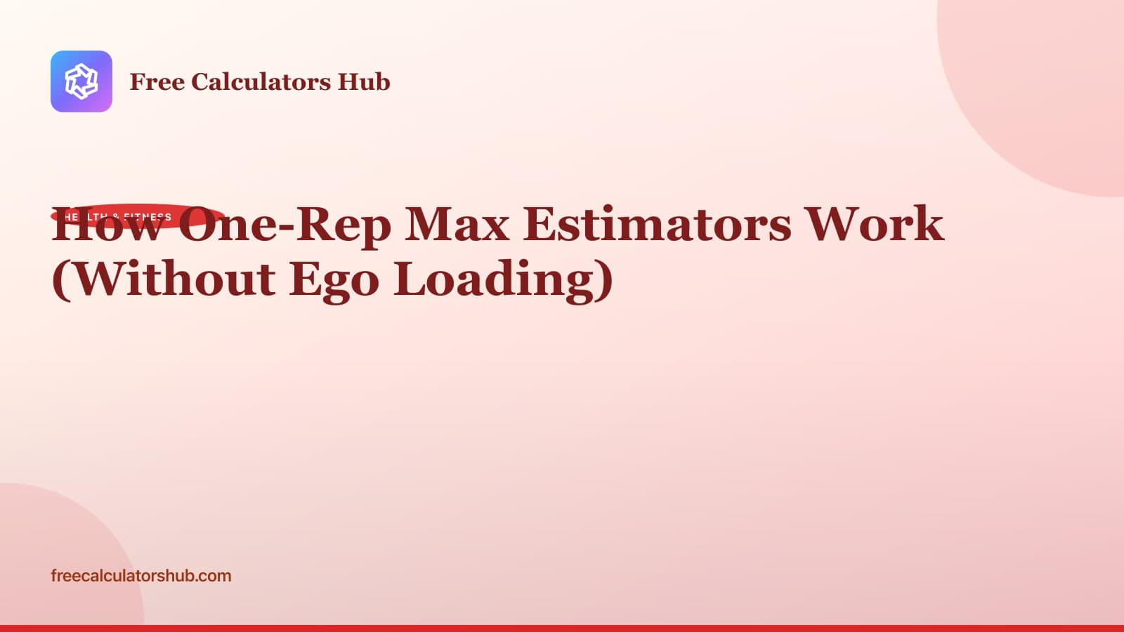 How One-Rep Max Estimators Work