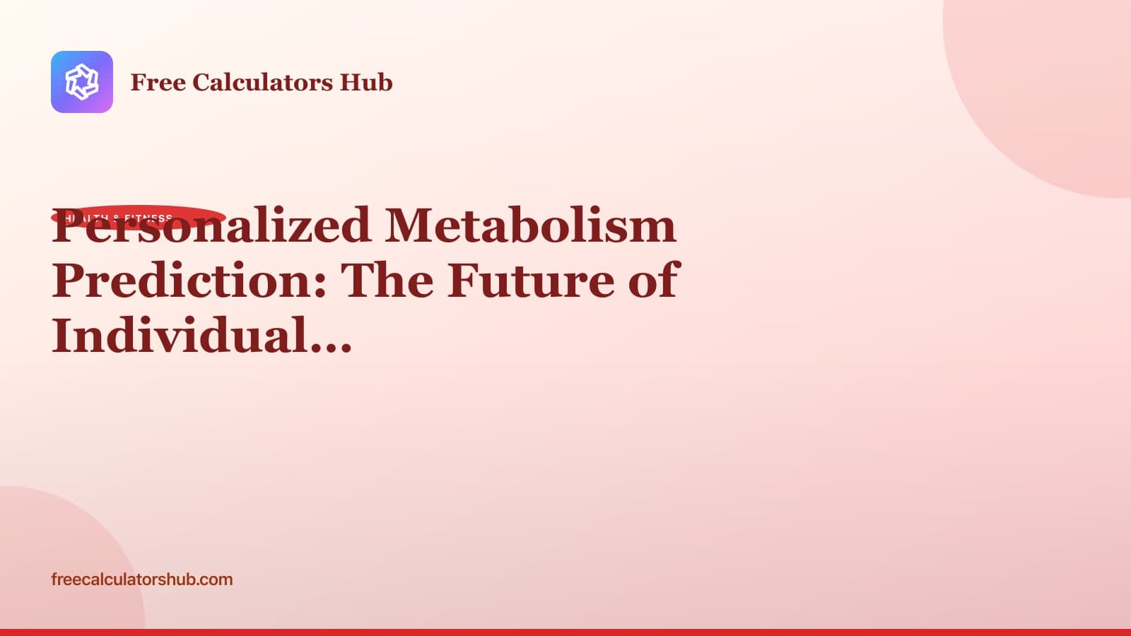 Personalized Metabolism Prediction: The Future of Individual BMR Assessment