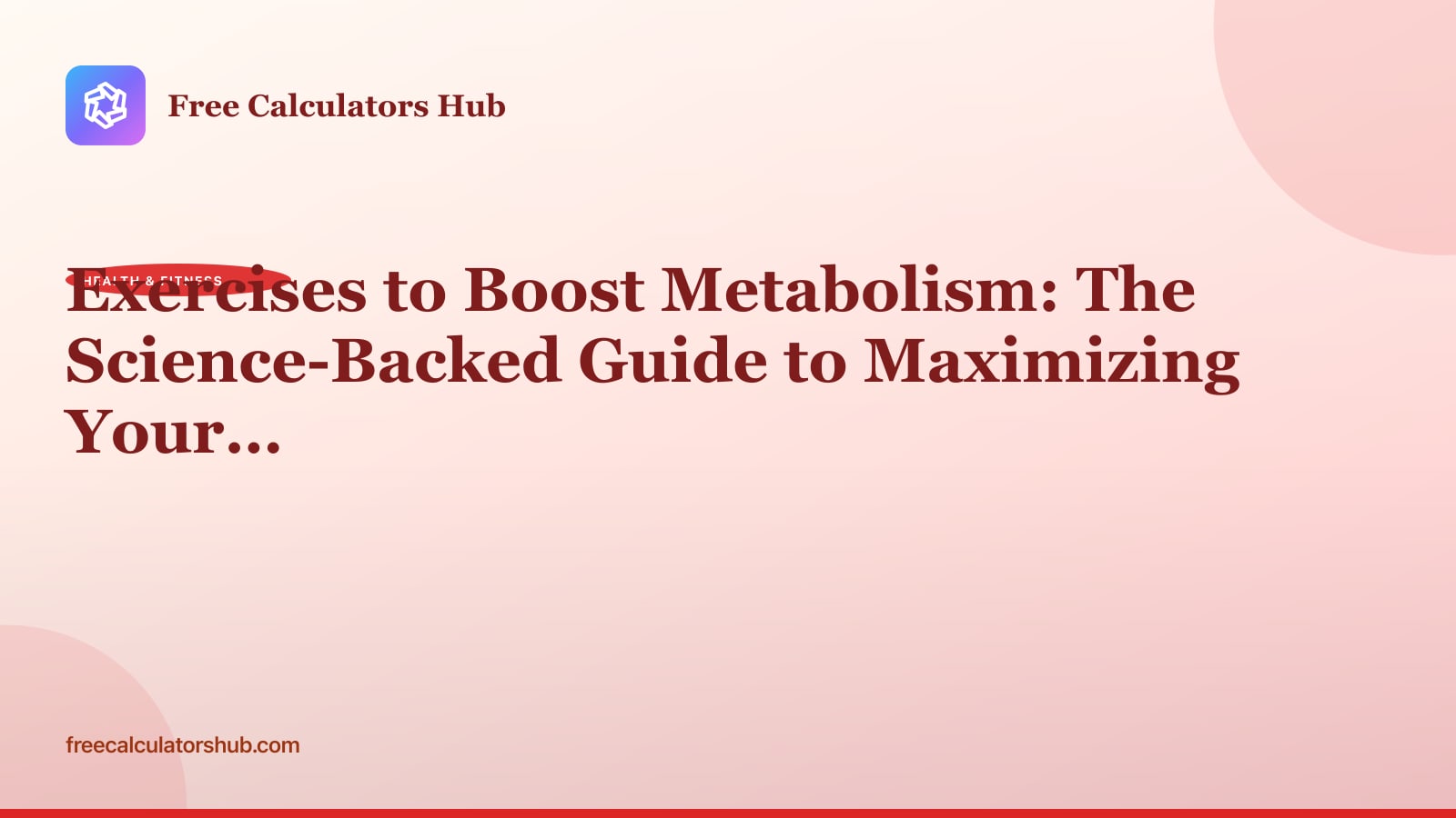 Exercises to Boost Metabolism: The Science-Backed Guide to Maximizing Your Metabolic Rate