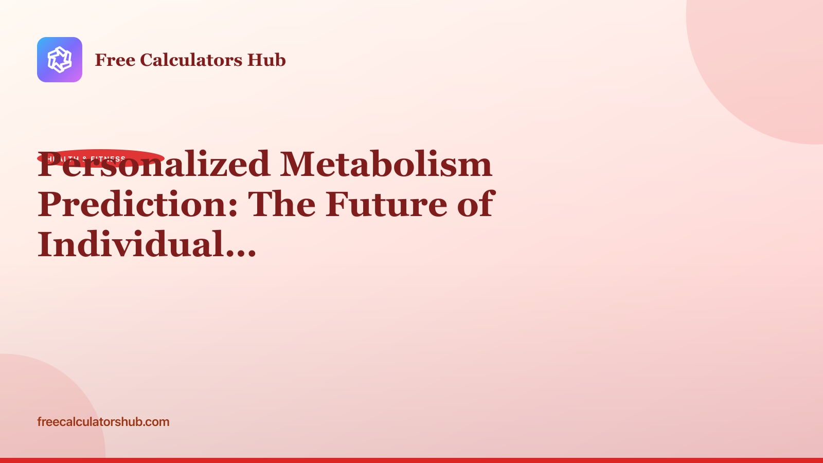 Personalized Metabolism Prediction: The Future of Individual BMR Assessment